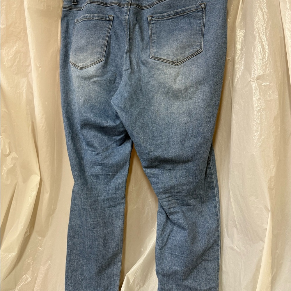 Workshop Republic Clothing Blue Floral Skinny Jeans. Size 10 - Picture 5 of 6
